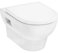 Унитаз подвесной Hansgrohe GladeLake S 540x360, сиденье с микролифтом, безободковый, белый HGSET002