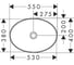 Раковина-чаша Hansgrohe Xuniva D 550x400 без перелива, белый 60165450 2