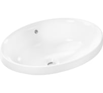 Раковина встраиваемая Hansgrohe Xuniva D 550x400, с переливом, белый 60156450