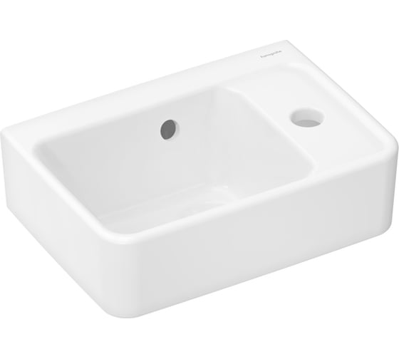 Раковина гостевая Hansgrohe Xanuia Q 360x250, с отверстием под смеситель и переливом, белый 60129450