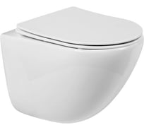 Чаша подвесного унитаза безободкового BelBagno AMANDA-TOR закрытый низ, смыв TORNADO, BB051CH-TOR-FC