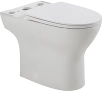 Чаша безободкового унитаза BelBagno LOUNGE с сиденьем дюропласт soft close, P-trap, BB045CPR/SC
