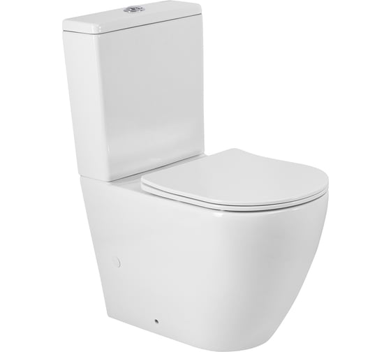 Чаша унитаза безободкового BelBagno SFERA-TOR P-trap, смыв TORNADO BB2141CP-TOR