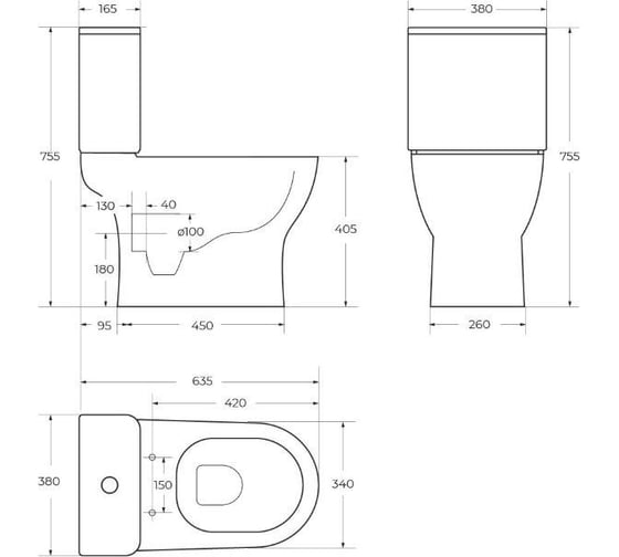 Чаша безободкового унитаза BelBagno STEAM с сиденьем дюропласт soft close, P-trap, BB130CPR/SC