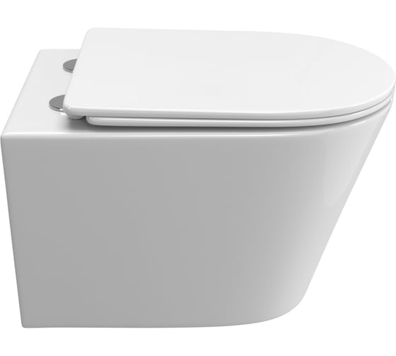 Унитаз подвесной BelBagno TRE-TOR безободковый, с системой смыва "Торнадо", с сиденьем soft close, BB5180CH-TOR/SC
