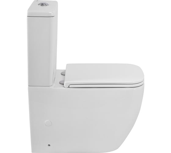 Чаша унитаза безободкового BelBagno LUCE-TOR со смывом "Торнадо" с сиденьем дюропласт soft close, P-trap, BB2197CP-TOR/SC