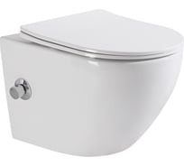 Унитаз подвесной BelBagno UNO с сиденьем и креплением с функцией биде и смесителем BB3105CHR-BS/SC