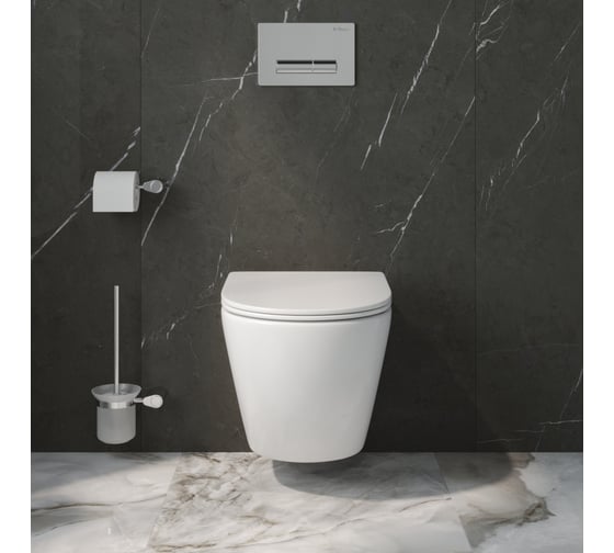 Унитаз подвесной BelBagno UNO-TOR безободковый, с системой смыва "Торнадо", с сиденьем soft close, BB5177CH-TOR/SC