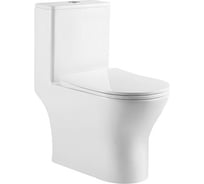 Унитаз-моноблок BelBagno LOUNGE с сиденьем дюропласт soft close, P-trap BB8618CPR-MN/SC