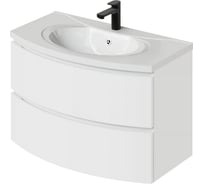 Тумба с раковиной подвесная ИТАНА Arko 90 с радиусными фасадами, 899х504х593 мм, бланж 4657828217620