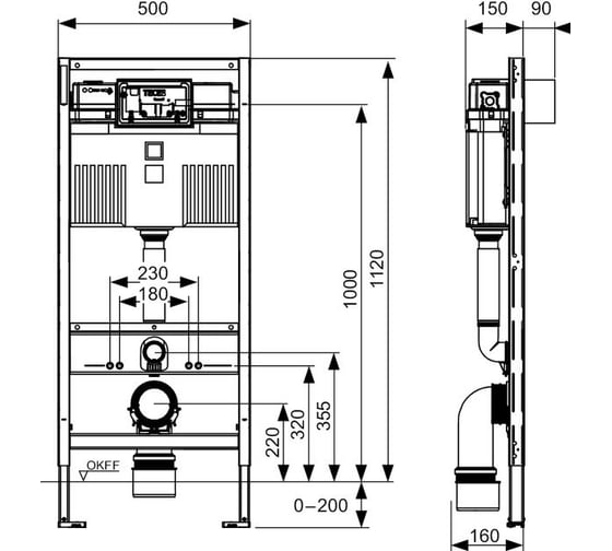 Инсталляция TECE для TOTO Neorest 9300344