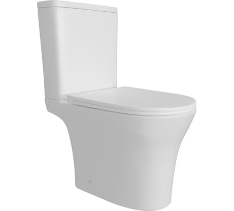 Унитаз напольный Teymi Ellie Vortex безободковый, сиденье микролифт T40206 ЦБ-00269643