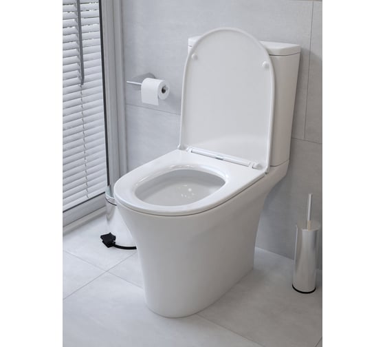 Унитаз напольный Teymi Ellie Vortex безободковый, сиденье микролифт T40206 ЦБ-00269643