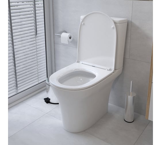 Унитаз напольный Teymi Ellie Vortex безободковый, сиденье микролифт T40206 ЦБ-00269643