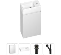 Комплект подвесной тумбы с раковиной для ванной и туалета Wellsee WC Area в наборе 4 в 1 20216846R