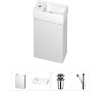 Комплект подвесной тумбы с раковиной для ванной и туалета Wellsee WC Area в наборе 4 в 1 20216851R