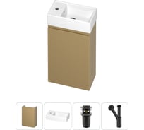 Комплект подвесной тумбы с раковиной для ванной и туалета Wellsee WC Area в наборе 4 в 1 20216858R