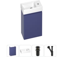 Комплект подвесной тумбы с раковиной для ванной и туалета Wellsee WC Area в наборе 4 в 1 20216849R