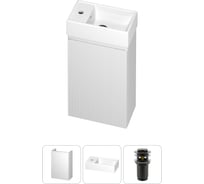 Комплект подвесной тумбы с раковиной для ванной и туалета Wellsee WC Area в наборе 3 в 1 20216836R
