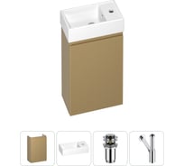 Комплект подвесной тумбы с раковиной для ванной и туалета Wellsee WC Area в наборе 4 в 1 20216843R