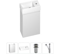 Комплект подвесной тумбы с раковиной для ванной и туалета Wellsee WC Area в наборе 4 в 1 20216841R