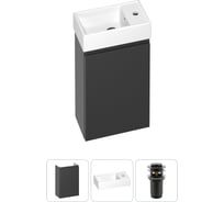 Комплект подвесной тумбы с раковиной для ванной и туалета Wellsee WC Area в наборе 3 в 1 20216827R