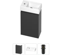 Комплект подвесной тумбы с раковиной для ванной и туалета Wellsee WC Area в наборе 3 в 1 20216837R