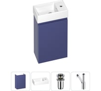 Комплект подвесной тумбы с раковиной для ванной и туалета Wellsee WC Area в наборе 4 в 1 20216844R