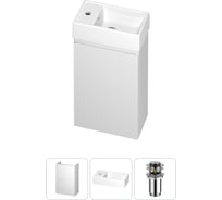 Комплект подвесной тумбы с раковиной для ванной и туалета Wellsee WC Area в наборе 3 в 1 20216831R