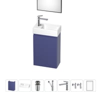 Комплект подвесной тумбы с раковиной для ванной и туалета Wellsee WC Area в наборе 7 в 1 20216914R