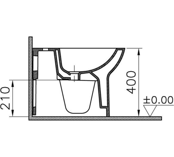 Напольное биде Vitra S20 5509B003-0288
