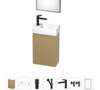Комплект подвесной тумбы с раковиной для ванной и туалета Wellsee WC Area в наборе 7 в 1 20216918R