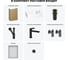 Комплект подвесной тумбы с раковиной для ванной и туалета Wellsee WC Area в наборе 8 в 1 20216928R 14