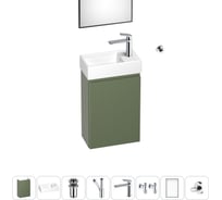 Комплект подвесной тумбы с раковиной для ванной и туалета Wellsee WC Area в наборе 8 в 1 20216925R