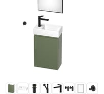 Комплект подвесной тумбы с раковиной для ванной и туалета Wellsee WC Area в наборе 8 в 1 20216940R