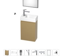 Комплект подвесной тумбы с раковиной для ванной и туалета Wellsee WC Area в наборе 8 в 1 20216933R