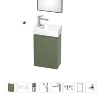 Комплект подвесной тумбы с раковиной для ванной и туалета Wellsee WC Area в наборе 8 в 1 20216935R