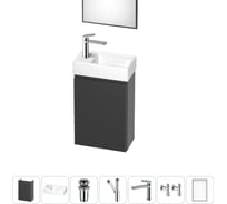 Комплект подвесной тумбы с раковиной для ванной и туалета Wellsee WC Area в наборе 7 в 1 20216912R