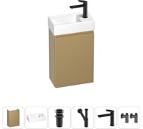 Комплект подвесной тумбы с раковиной для ванной и туалета Wellsee WC Area в наборе 6 в 1 20216888R