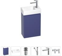Комплект подвесной тумбы с раковиной для ванной и туалета Wellsee WC Area в наборе 6 в 1 20216884R