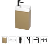 Комплект подвесной тумбы с раковиной для ванной и туалета Wellsee WC Area в наборе 6 в 1 20216898R