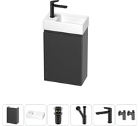 Комплект подвесной тумбы с раковиной для ванной и туалета Wellsee WC Area в наборе 6 в 1 20216897R