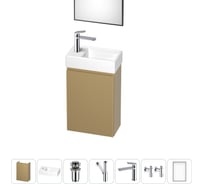 Комплект подвесной тумбы с раковиной для ванной и туалета Wellsee WC Area в наборе 7 в 1 20216913R