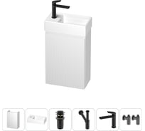 Комплект подвесной тумбы с раковиной для ванной и туалета Wellsee WC Area в наборе 6 в 1 20216896R