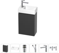 Комплект подвесной тумбы с раковиной для ванной и туалета Wellsee WC Area в наборе 6 в 1 20216892R
