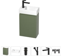 Комплект подвесной тумбы с раковиной для ванной и туалета Wellsee WC Area в наборе 6 в 1 20216900R