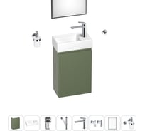 Комплект подвесной тумбы с раковиной для ванной и туалета Wellsee WC Area в наборе 9 в 1 20216945R