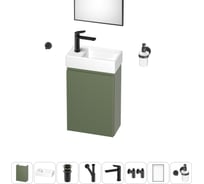 Комплект подвесной тумбы с раковиной для ванной и туалета Wellsee WC Area в наборе 9 в 1 20216960R
