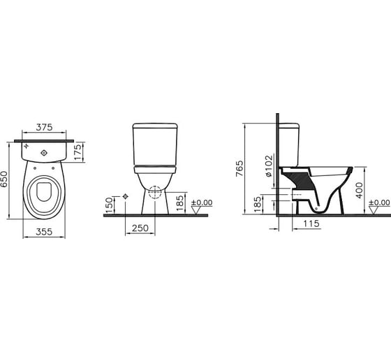 Комплект Vitra: напольный унитаз Normus Facelift 9705B003-7200