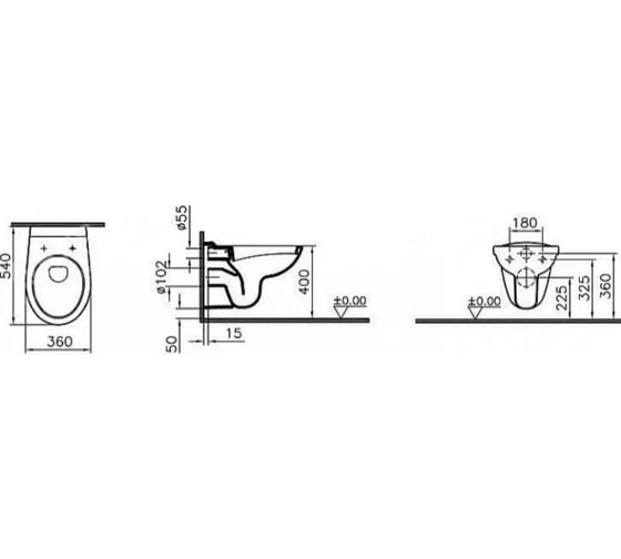 Подвесной унитаз Vitra Normus 6855B003-0101